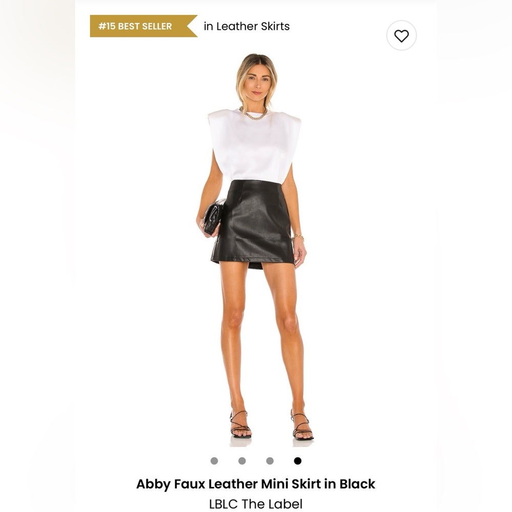 LBLC the Label Black Faux Leather Mini Skirt